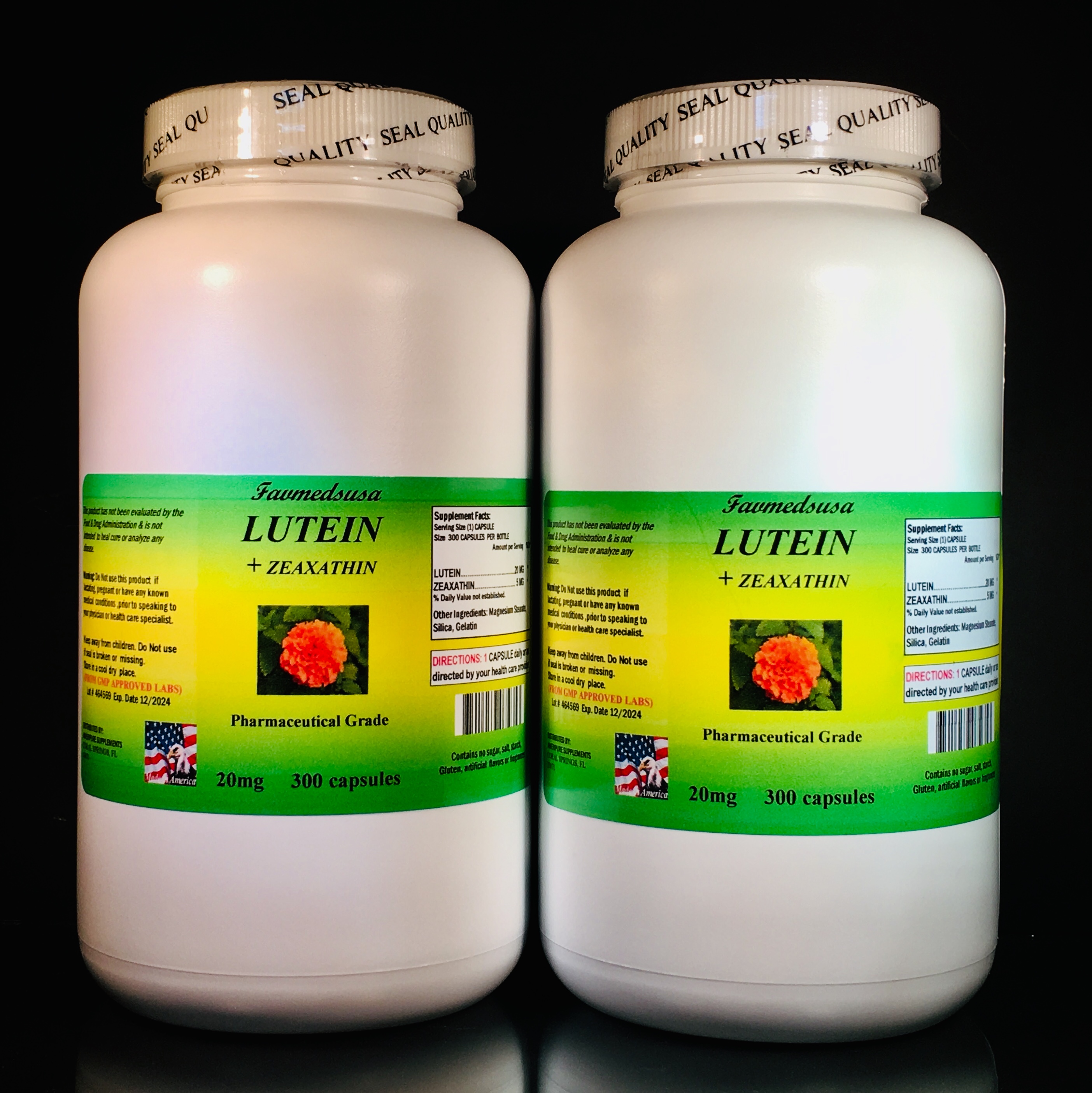Lutein 20mg +Zeaxanthin - 600 (2x300) capsules
